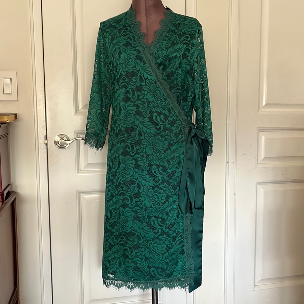 Lace Wrapped Cocktail Dress.